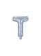 Ballon aluminium lettre T argenté à paillettes