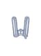 Folieballong bokstav W silver med purpurin