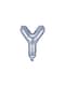 Letter Y Foil Balloon in Zilver Glitter