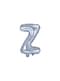 Folienballon Buchstabe Z silber mit Glitzer