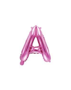 Huruf A Balon Foil dalam Gelap Pink