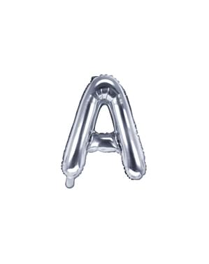 A-kirjaimen muotoinen foliopallo (hopeanvärinen)