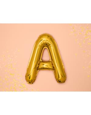 Globo foil letra A dorado