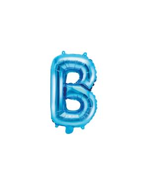 B-kirjaimen muotoinen foliopallo (sininen) (35cm)