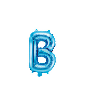 Palloncino di foil lettera B azzurro (35cm)