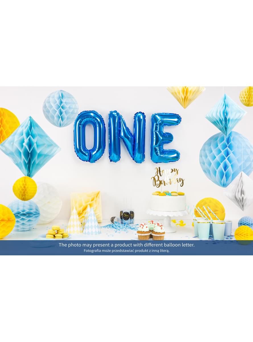 Niebieski balon foliowy Litera B (35cm)