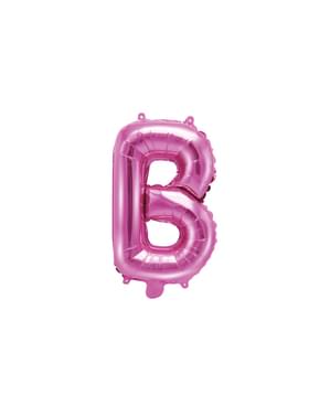 Ballon aluminium lettre B rose foncé (35cm)