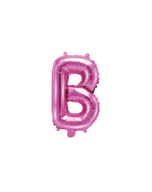 濃いピンクの文字B箔バルーン（35センチメートル）