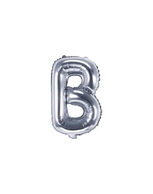 B folieballon i sølv (35cm)
