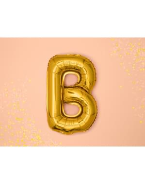 Globo foil letra B dorado (35 cm)