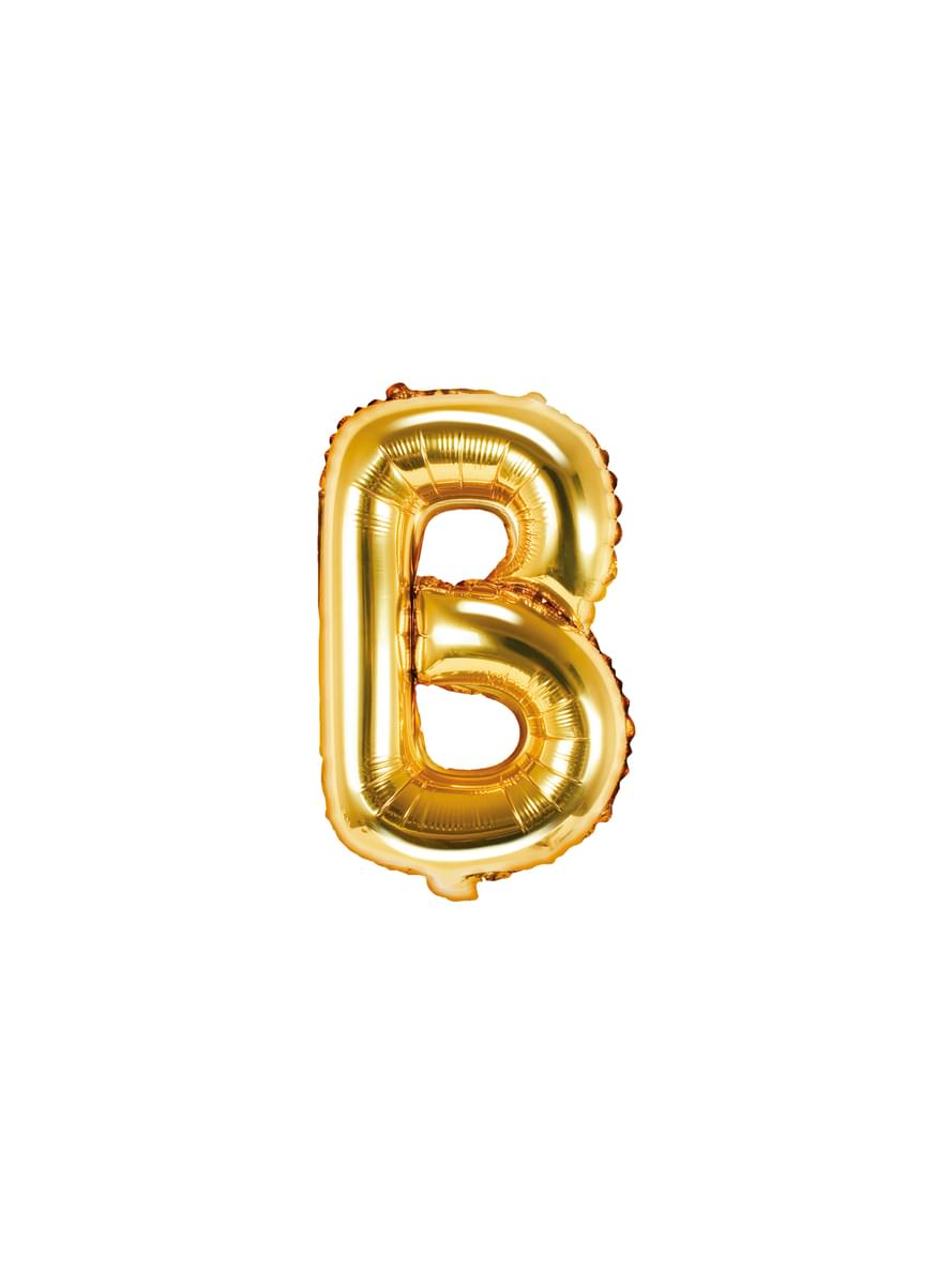 Ballon aluminium lettre B doré (35cm)