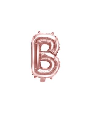 Повітряна куля фольги Буква B з рожевого золота (35см)