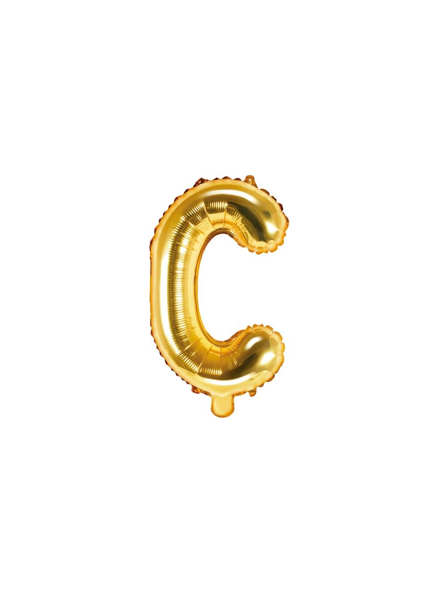 Balão foil letra C dourado