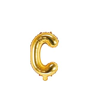Balão foil letra C dourado