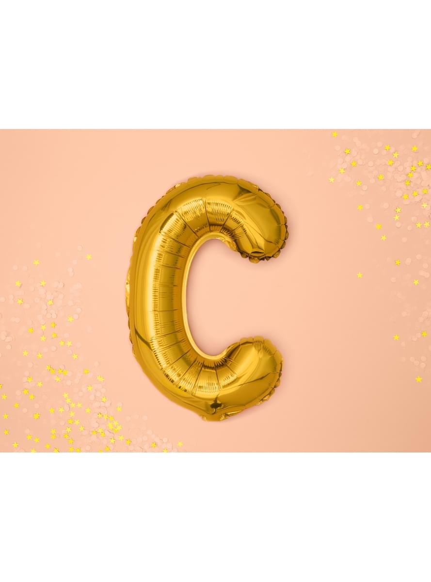 Ballon aluminium lettre C doré