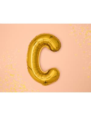 Folienballon Buchstabe C gold