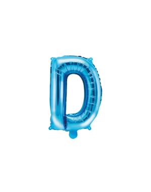 D-kirjaimen muotoinen foliopallo (sininen)