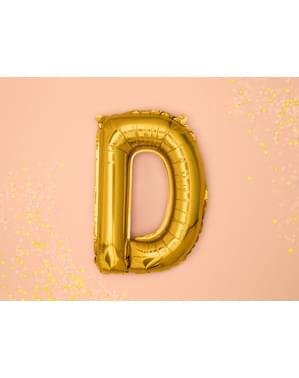 Globo foil letra D dorado