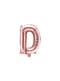 Letter D foil balloon in rose gold