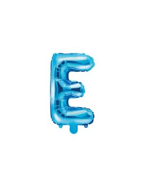 Huruf E Foil Balon berwarna Biru