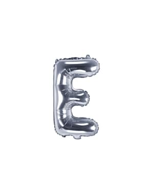 Balão foil letra E prateado (35cm)