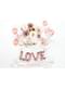 Globo foil letra E oro rosa (35 cm)