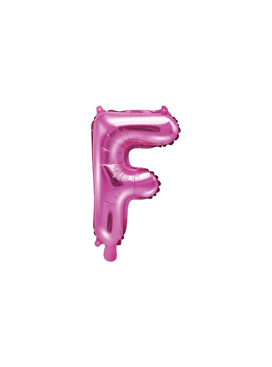 Roza folija črka F (35 cm)