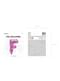 Ballon aluminium lettre F rose foncé (35cm)