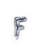 Globo foil letra F plateado (35 cm)