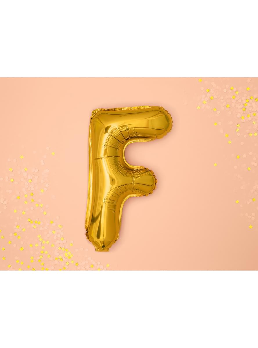 Palloncino di foil lettera F dorato