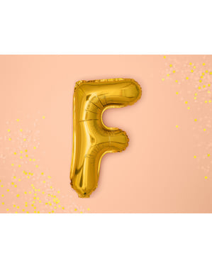 Balon folie litera F auriu