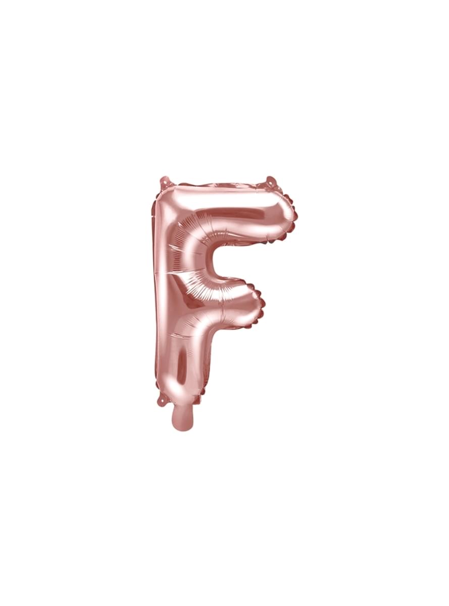 בלון בנייר האות F בזהב ורד