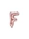 Letter F folie ballon in rosé goud