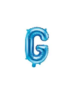 Letter G Foil Balloon in Blauw