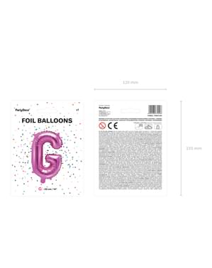 Folienballon Buchstabe G dunkelrosa