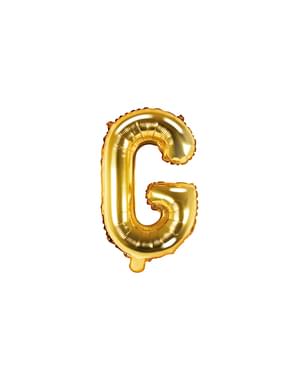 G-kirjaimen muotoinen foliopallo (kullanvärinen)