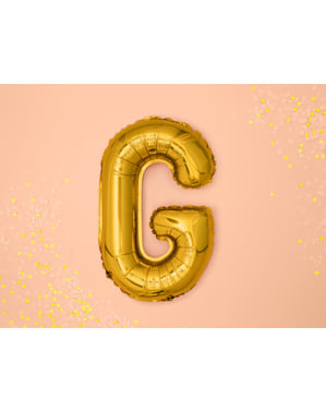 Złoty balon foliowy Litera G