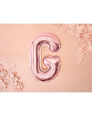 Globo foil letra G oro rosa