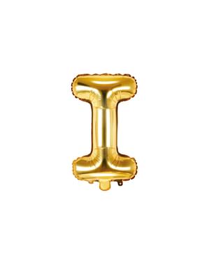 Letter I Foil Balloon in Goud