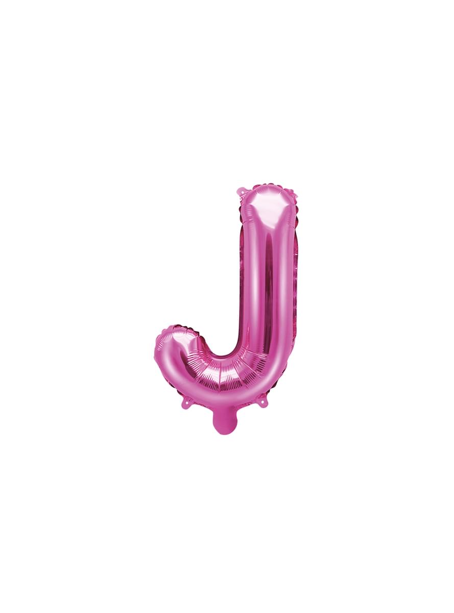 Ballon aluminium lettre J rose foncé