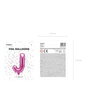 Folienballon Buchstabe J dunkelrosa