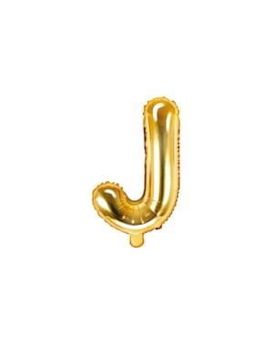 Balão foil letra J dourado