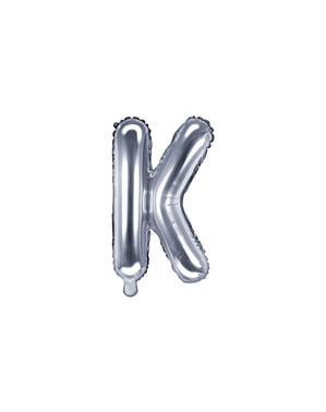 Буква K Фольга куля в сріблі