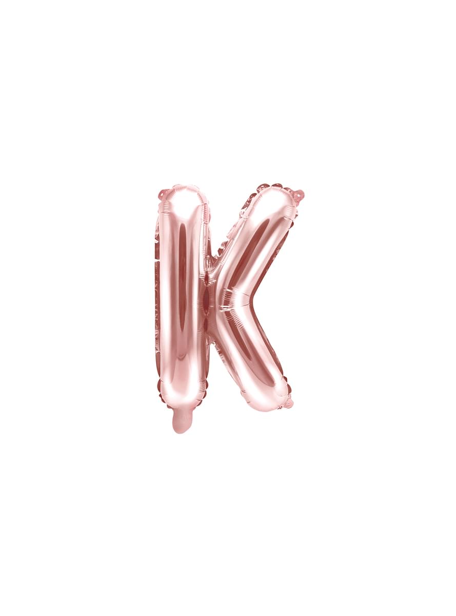 Ballon aluminium lettre K rose gold