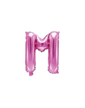 Balão foil letra M rosa escuro