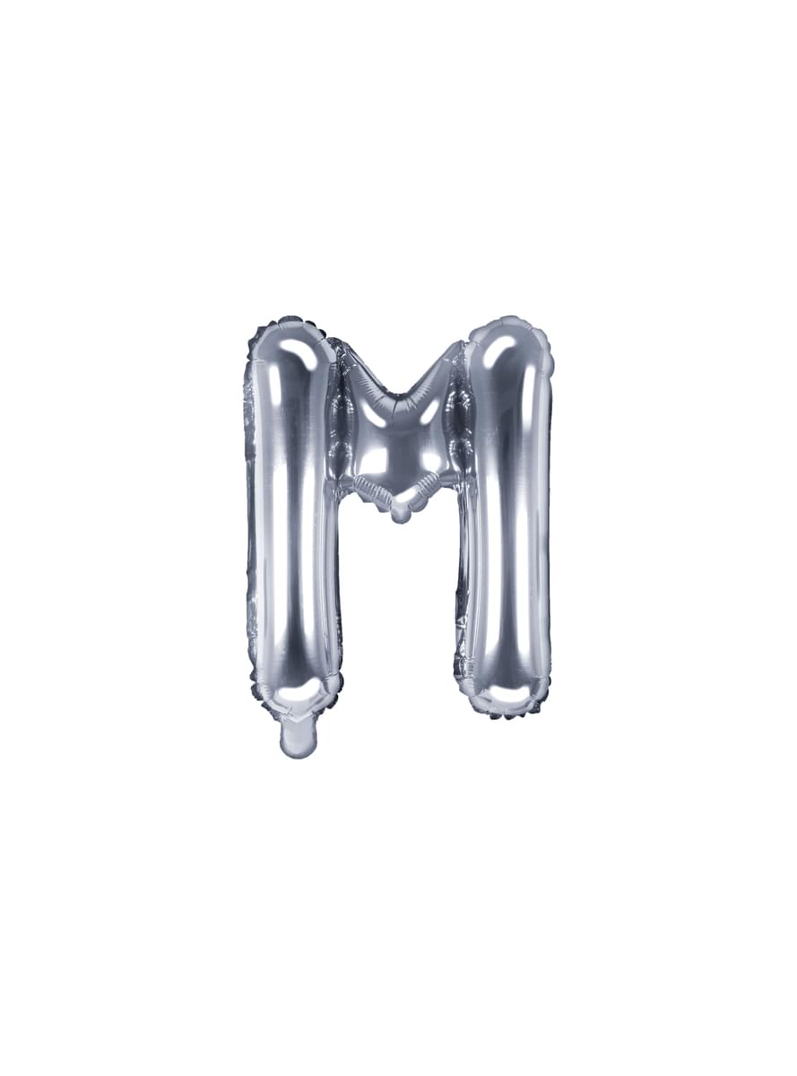 Ballon aluminium lettre M argenté