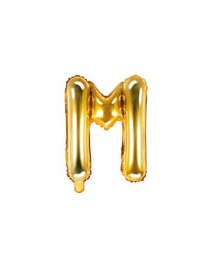 Folija balon slovo M zlatna