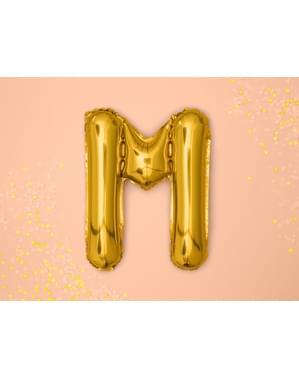 Globo foil letra M dorado