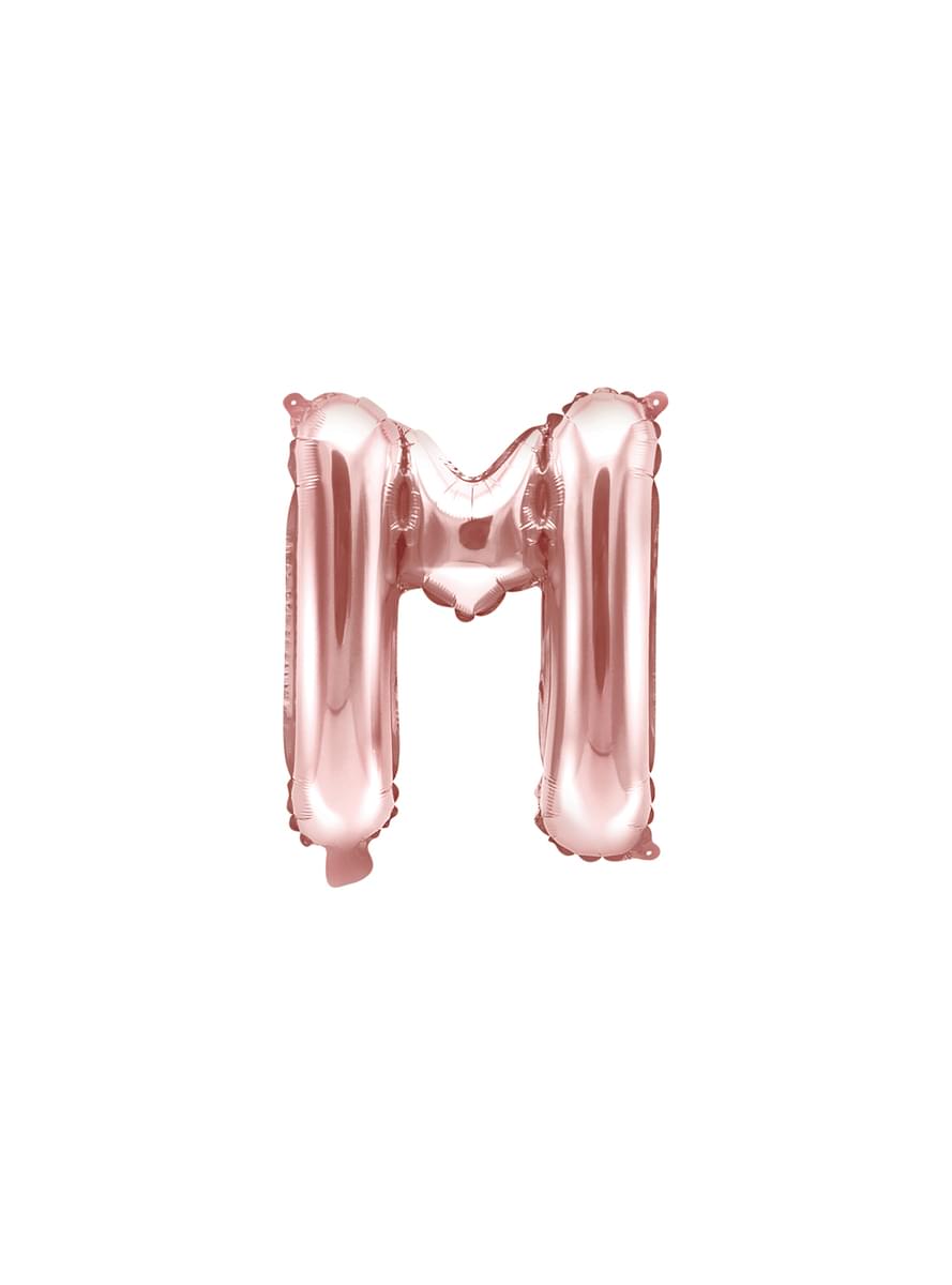 Folienballon Buchstabe M roségold