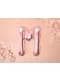 Letter M folie ballon in rosé goud